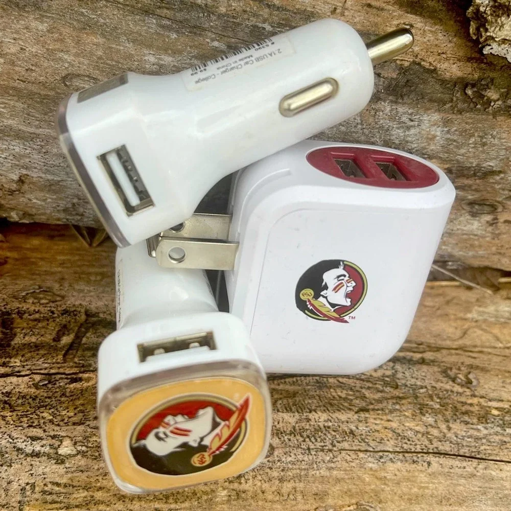 FSU Wall Charger Car Charger USB Cables Koozies Keychain